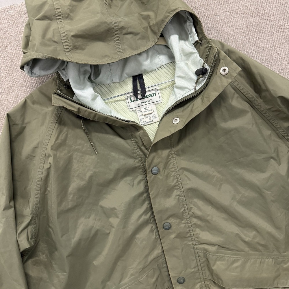 Vintage LL Bean Gore-Tex Men's XL Green Windbreaker Rain Jacket
